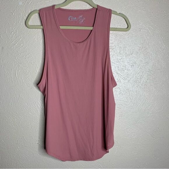 Zyia active poppy premium ribbed tank top mauve pink - Picture 2 of 6